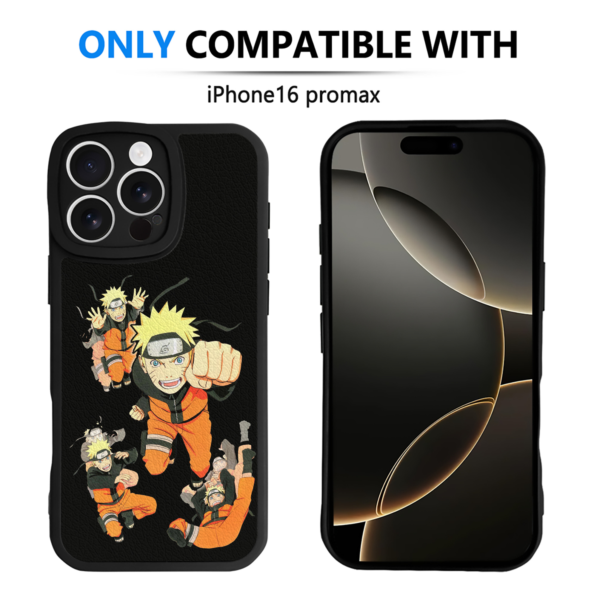 （画像用） NARUTO -ナルト- うずまき ナルト Uzumaki Naruto 【iPhone 16シリーズ対応】シリコンスマホケース（レザー調） 材質：シリコン